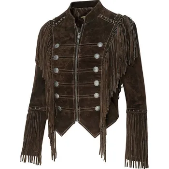 Moto oblečení Stars & Stripes Bunda kožená Brianna Stars & Stripes, dámská, hnědá 3XL