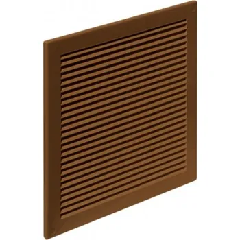 Větrací mřížka UNITRADE HK Mřížka větrací plastová hnědá obdélníková se síťkou proti hmyzu 180x250mm