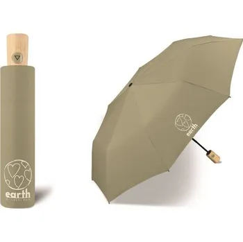 Deštník Earth Olive Gray EKO dámský skládací vystřelovací deštník Barva: Olivová