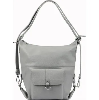 Módní doplněk Kožená kabelka Patrizia Piu 19-001 - popelavá
