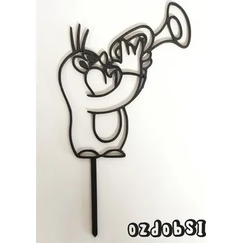 Krteček 3 - plastový zápich - Tmavě zlatá