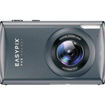 Digitální kompakt Easypix V48 Pocket Anthrazite digitální fotoaparát 8 Megapixel antracitová integrovaný akumulátor, 4K video, Full HD videozáznam, s vestavěným bleskem