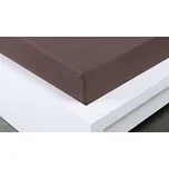 XPOSE Prostěradlo jersey EXCLUSIVE 200/220 cm barva: tmavě hnedá
