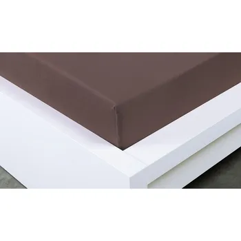 Prostěradlo XPOSE Prostěradlo jersey EXCLUSIVE 200/220 cm barva: tmavě hnedá