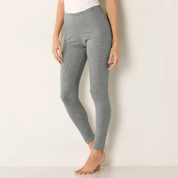 Dámské legíny Termo legíny Thermoperle z úpletu interlock šedý melír 50