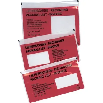 Obálka Nalepovací obálky na balíky C6 červené, 100 ks