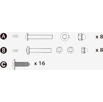 Příslušenství k trampolíně DOMYOS Sada šroubů k trampolíně Rectangular 520