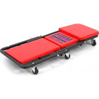 Dílenské montážní lehátko 2 v 1 montážní skládací pojízdné lehátko a stolička (TrueTech)