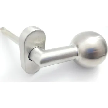 Příslušenství k oknu KOULE/KOULE OTOČNÁ - LEVÁ NA OVÁL.ROZETĚ - NEREZ