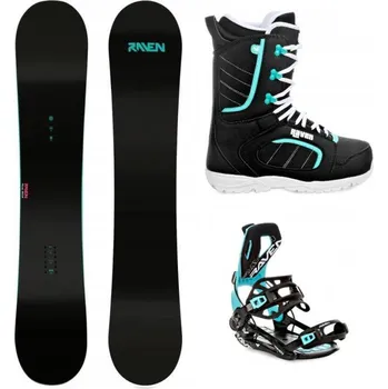 Snowboard Raven Pure mint snowboard + Raven Fastec FT360 black/mint vázání + Raven Diva black/mint boty 139 cm + M (EU 39-42) + DÁREK + Doprava ZDARMA