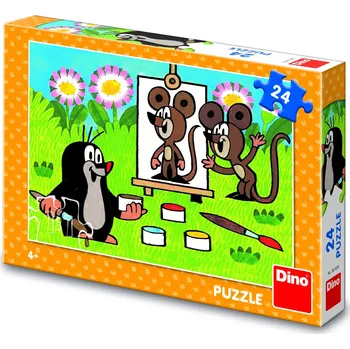 Dětské zboží Krtek malířem dětské puzzle Dino 24 dílků
