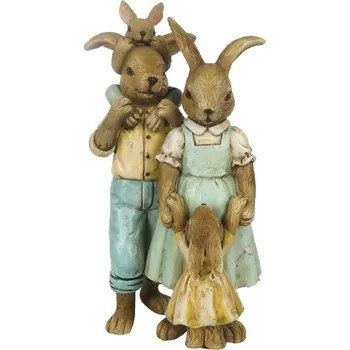 Velikonoční dekorace Velikonoční dekorace králičí rodinky - 8*6*15 cm