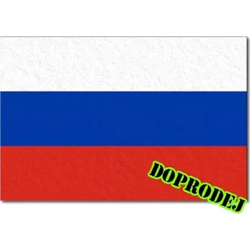 Textilní nažehlovací páska Ruská tištěná vlaječka filc 7,5 x 5 cm - 3 ks