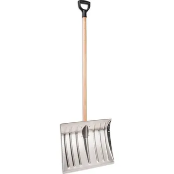 Lopata Hrablo na sníh hliníkové 50cm s lištou, dřevěná násada 100cm, SLOŽENÉ