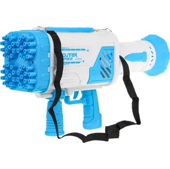 Hračka pro nejmenší Ramiz Mýdlová bublina Baby Gun 3+ modrá pistole s ventilátorem + bublinková tekutina