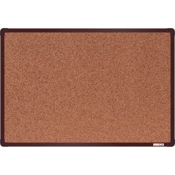 Kancelářský nábytek Tabule korková 60x90cm, hnědý rám