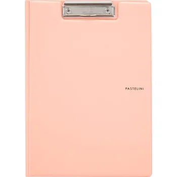 Dvojdeska s klipem uzavíratelná PASTELINI A4 meruňková