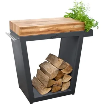 Zahradní stůl ARTISS Stůl Corten velký zkosený 80 x 45 x 91 cm - dřevo