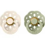 BIBS Boheme Dudlíky kaučuk kulaté 0-6m 2ks Ivory/Sage