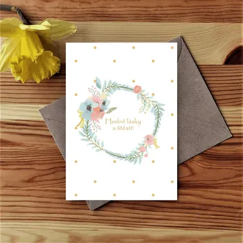 Přání s obálkou Pastelové Štěstí č. 5