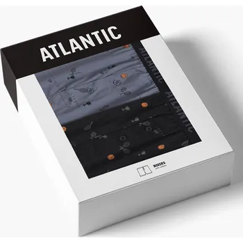 Trenýrky Atlantic 2MBX-052 2-pak kolor:czarny/niebieski 2XL