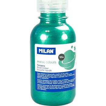 Vodová barva Temperová barva Milan 125ml metalická zelená