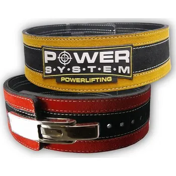 Opasek na cvičení Power System opasek STRONGLIFT powerlifting Yellow L-XL 90-110cm + DÁREK