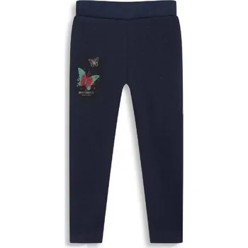 Dívčí legíny DÍVČÍ ZIMNÍ LEGÍNY S MOTÝLEM NOVINKA Barva: Tmavě modrá, Velikost: 164