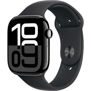 Chytré hodinky Apple Watch Series 10 GPS plus Cellular 46 mm hliníkový plášť sportovní náramek černá S/M