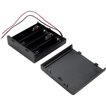 Držák baterie TRU COMPONENTS SBH341-1A bateriový držák 4x AA kabel