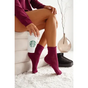 Dámské ponožky Ponožky ažurové 0989.002 vínové Velikost: 37/41