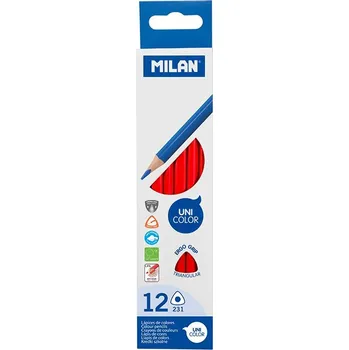 Pastelka Pastelky trojhranné MILAN 231 červené 12 ks