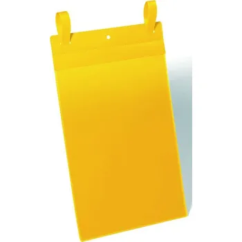 Logistické závěsné kapsy s upínacími popruhy A4 na výšku, žluté