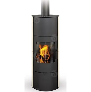 Krbová kamna ROMOTOP akumulační kamna EVORA 01 AKUM keramika - Teak 65501