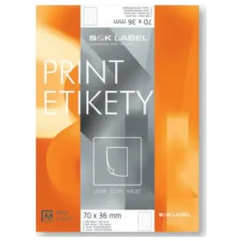 Speciální papír Etikety samolepicí snímatelné bílé 70x16,9mm, 100 archů