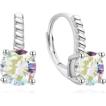Náušnice NUBIS® Stříbrné náušnice se duhovými kameny - NB-3807