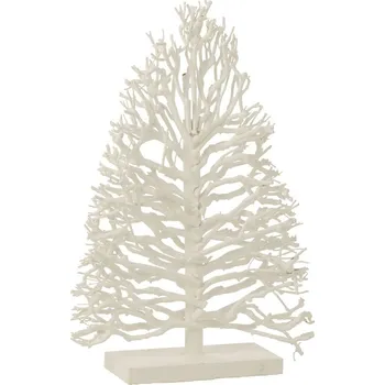 Vánoční stromek Bílý dřevěný stromek na noze Teatree Wood White - 45*15*70 cm