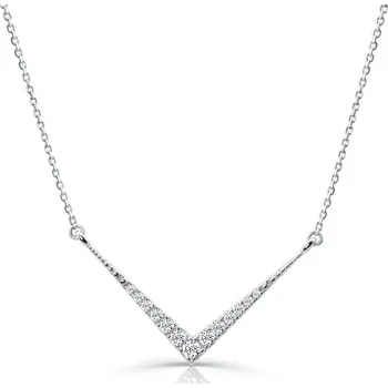 Náhrdelník ŠPERKY-NM, Zlatý náhrdelník se zirkony v bílém zlatě 389