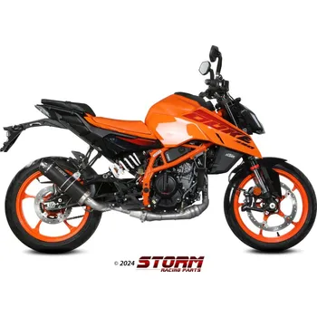 Výfuk pro motocykl Koncovka výfuku STORM GP KT.031.LXSBC Černý s uhlíkovou koncovko