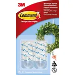 3M Oválné střední průhledné plastové háčky Command ™, 2 ks