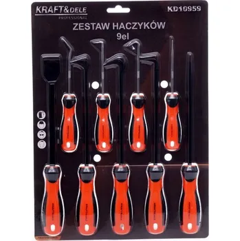 Dílna Kraft&Dele KD10959 sada montážních háků 9ks