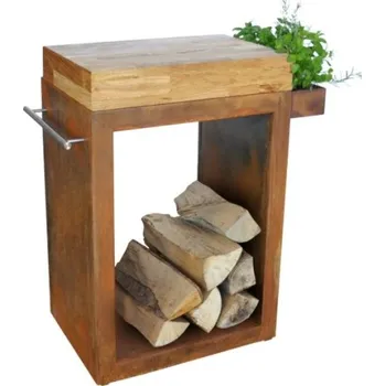 Zahradní stůl ARTISS Stůl Corten malý 60 x 45 x 91 cm - dřevo