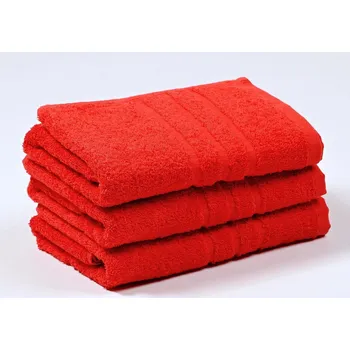 Dárková krabička Profod Dárková sada ručníků COMFORT 50x100 cm froté 500g/m2 - barva dle výběru Barva: červená, Barva stuhy: červená