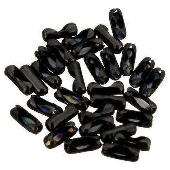 Materiál na výrobu šperku Šperky4U komponenty - černé ocelové zapínání na kuličkový řetízek tl. 3,0 mm - OK1014K-030