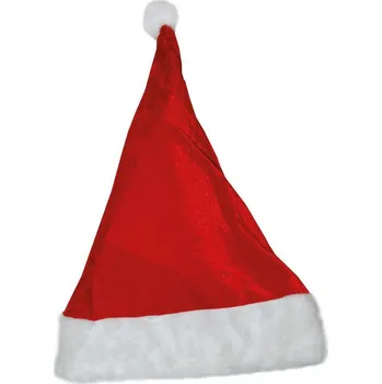 Vánoční dekorace Čepice Santa Claus s bambulí, samet