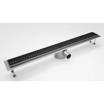 Odvodňovací žlab SPD Firmor Sprchový nerezový žlab Classic 100 + krycí rošt V0280-100 (černý)