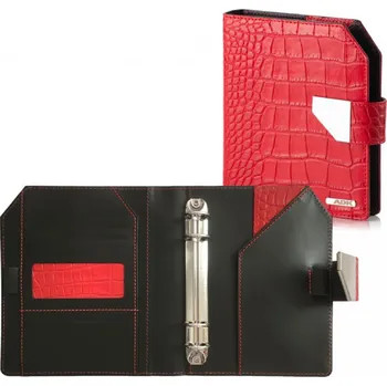 Diář ADK diář A6 samostatné desky Croco Slim červené