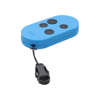 Dálkový ovladač vrat Vysílač 4kanálový, 433MHz, pevný kód, modrý