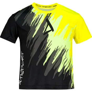 Dětské funkční triko premium ALTISPORT VOJ/ALK006TR01 ČERNOŽLUTÁ 146