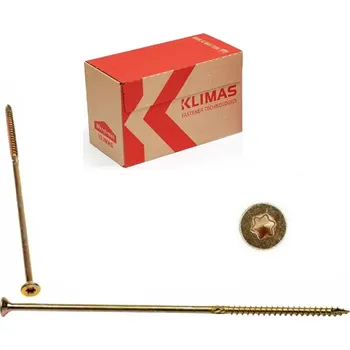 KLIMAS Wkret-met konstrukční vrut do dřeva se zápustnou hlavou KMWHT TX30 Ø6 mm 280 mm - 100 ks